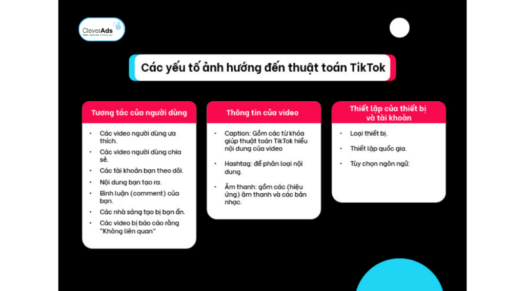 Yếu tố ảnh hưởng trực tiếp đến thuật toán TikTok